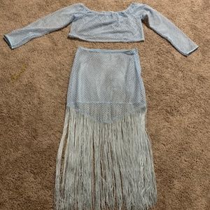Baby Blue Fringe Set